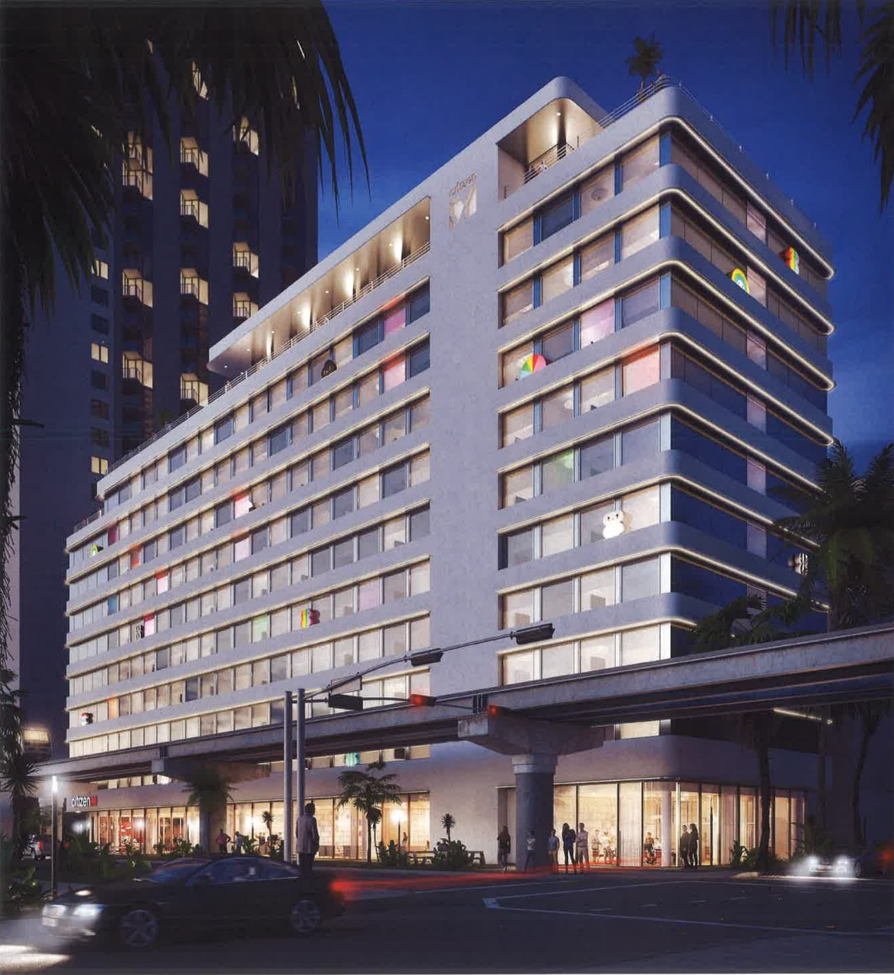 CitizenM Hotel Miami Worldcenter, designed by Gensler. 