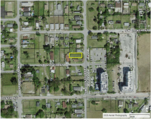 Aerial shot of proposed housing development