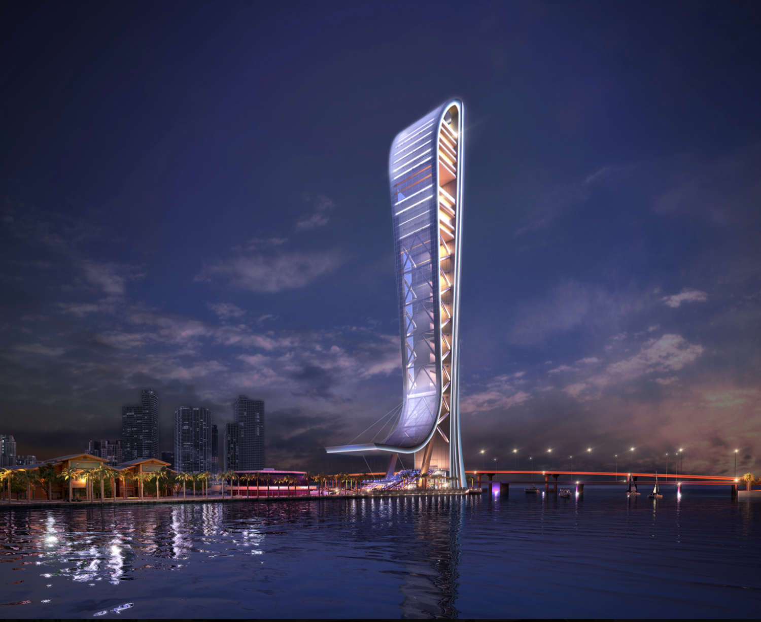 SkyRise Miami; designed by Arquitectonica.