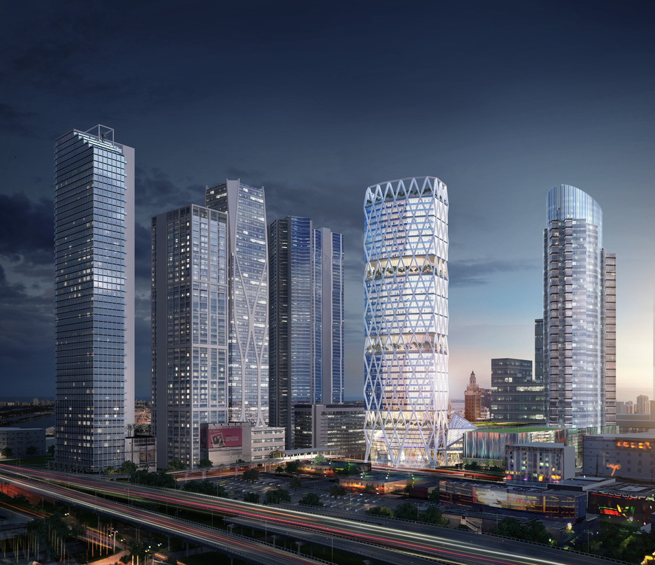 Permits Reactivated For Second Tower Behind Caoba At Miami World Center  Block G - Florida YIMBY