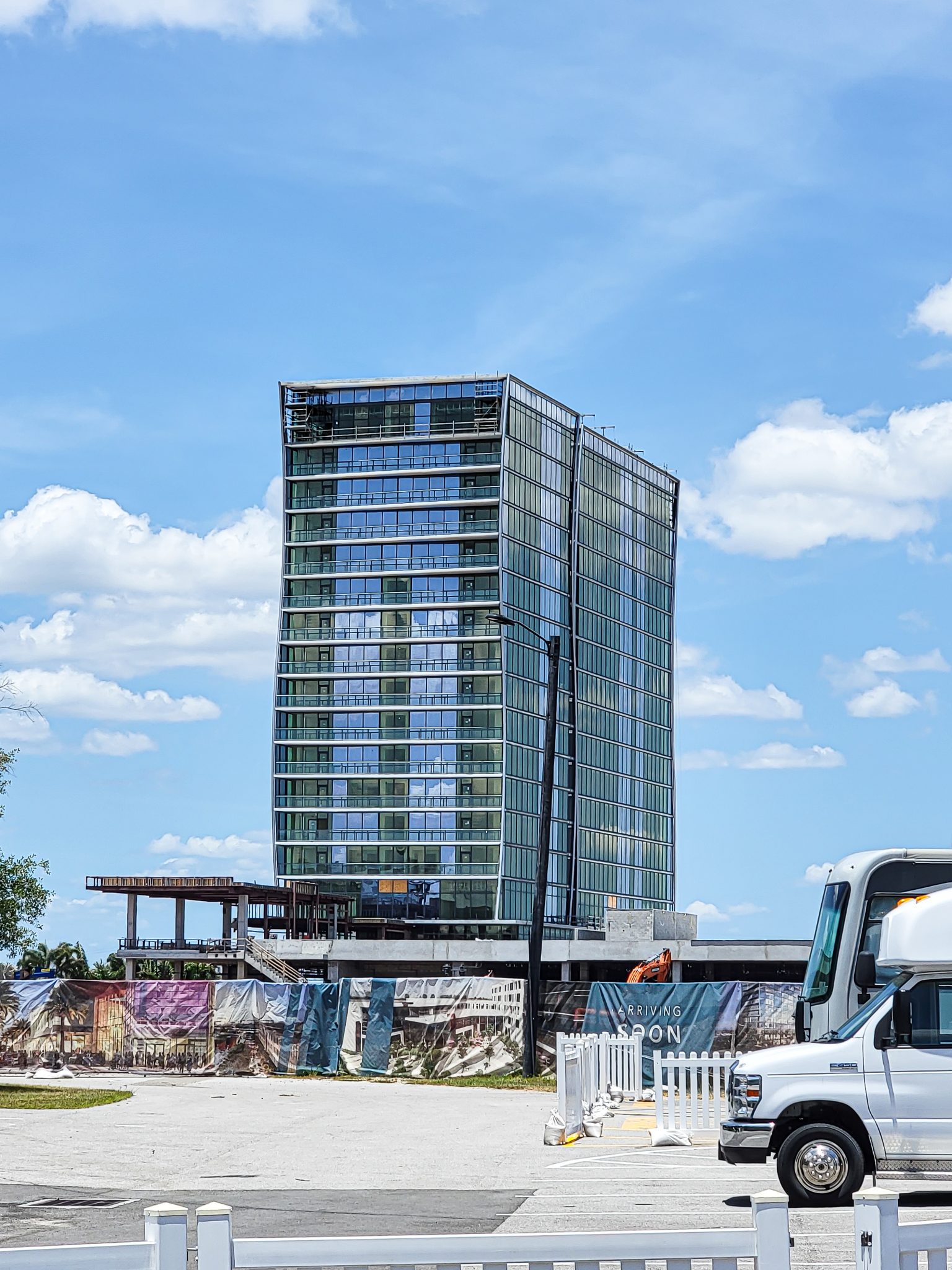 Façade Installation Nears Completion On Lake Nona Wave Hotel In Orlando