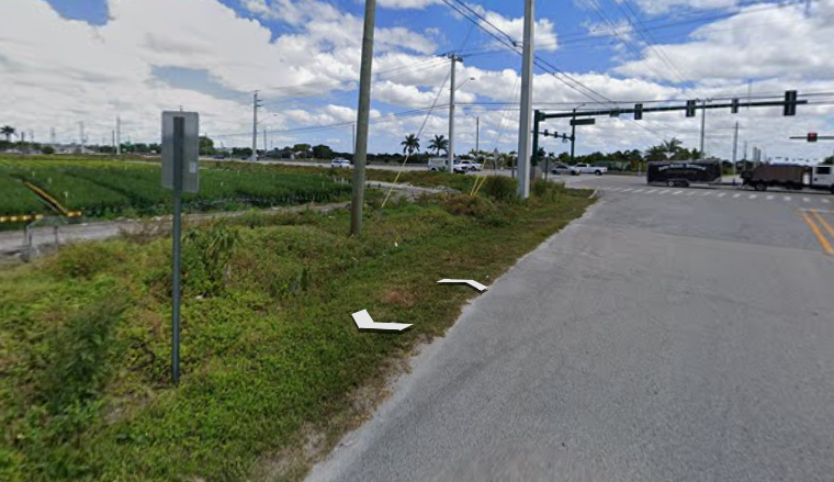 A streetview of the build site