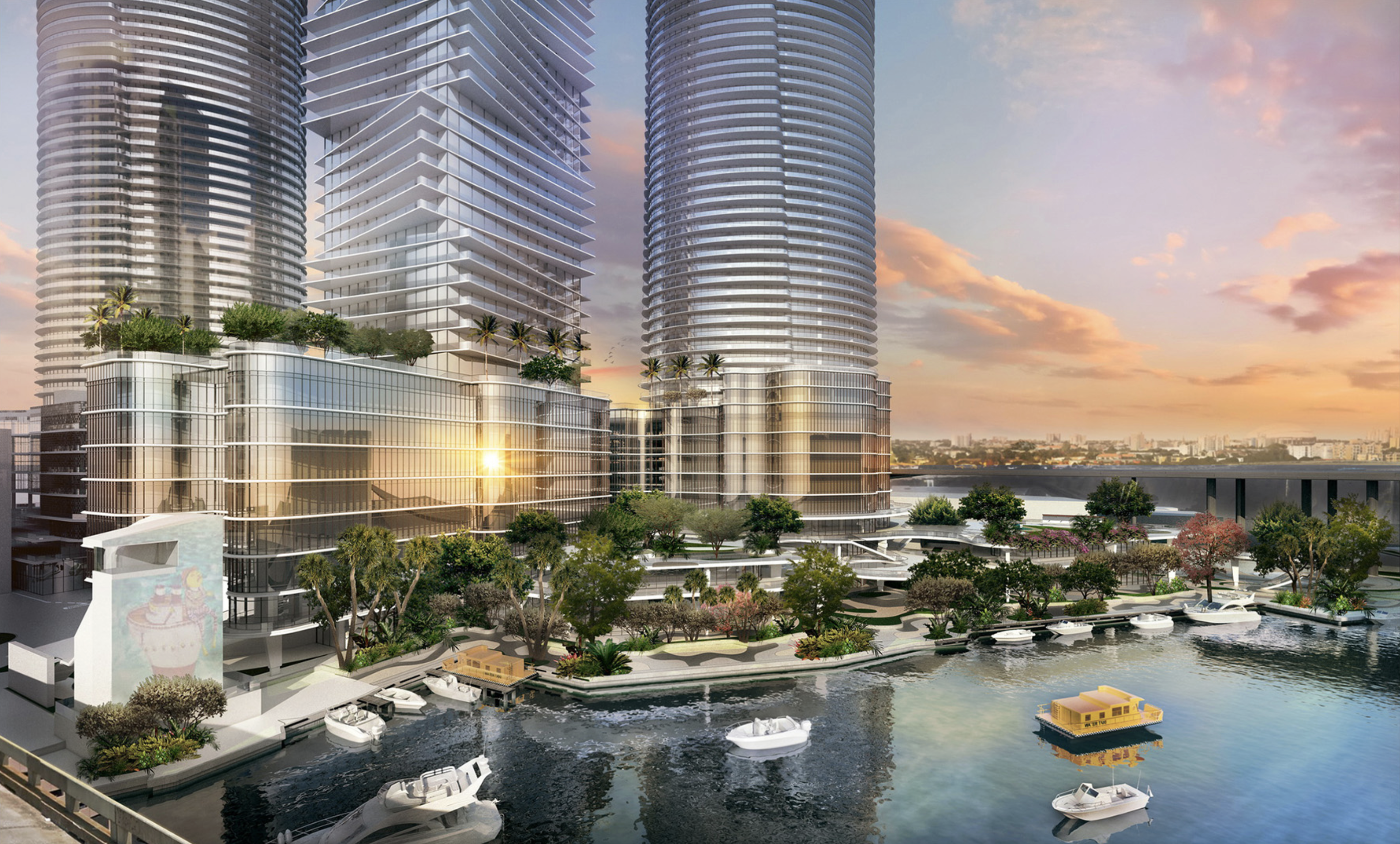 Miami Riverwalk Towers. Designed by Kobi Karp.