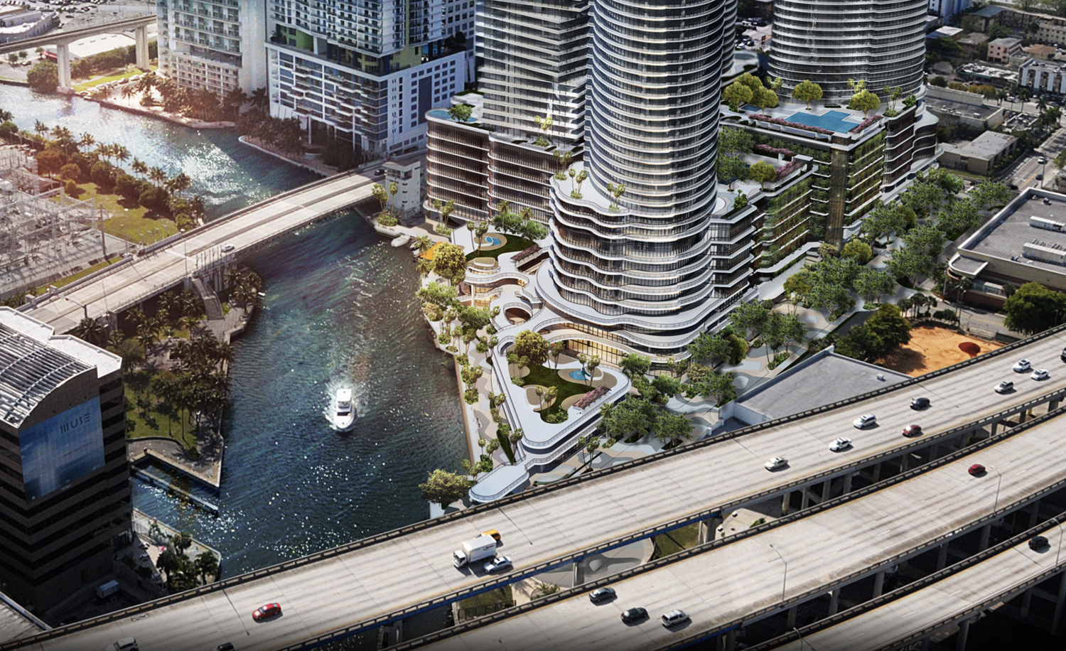 Miami Riverwalk Towers. Designed by Kobi Karp.