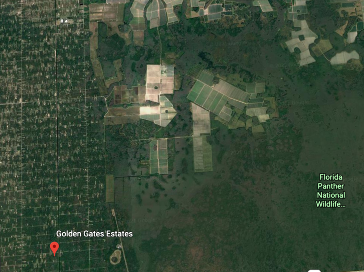 An aerial view of the build site via Google Earth