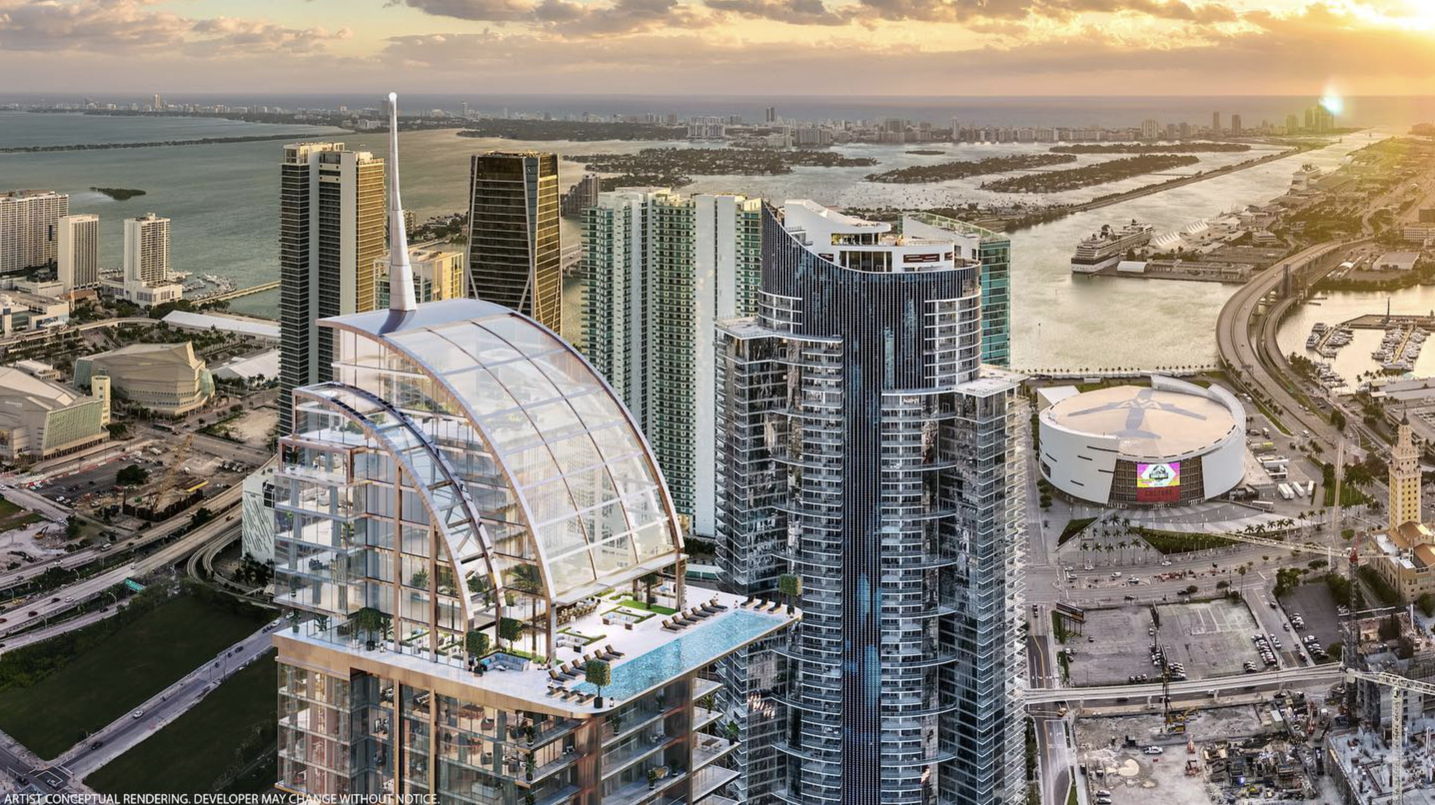 Legacy Miami Worldcenter. Designed by Kobi Karp.