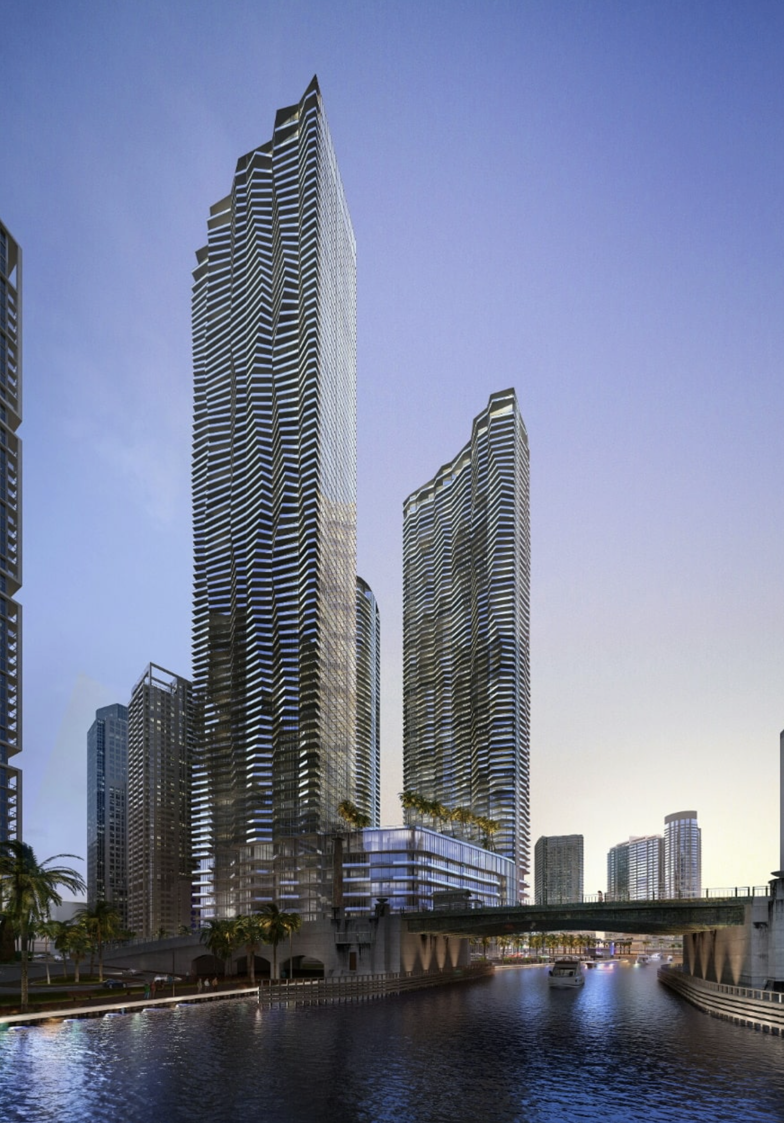 Rendering of 444 Brickell Avenue. Designed by Arquitectonica.