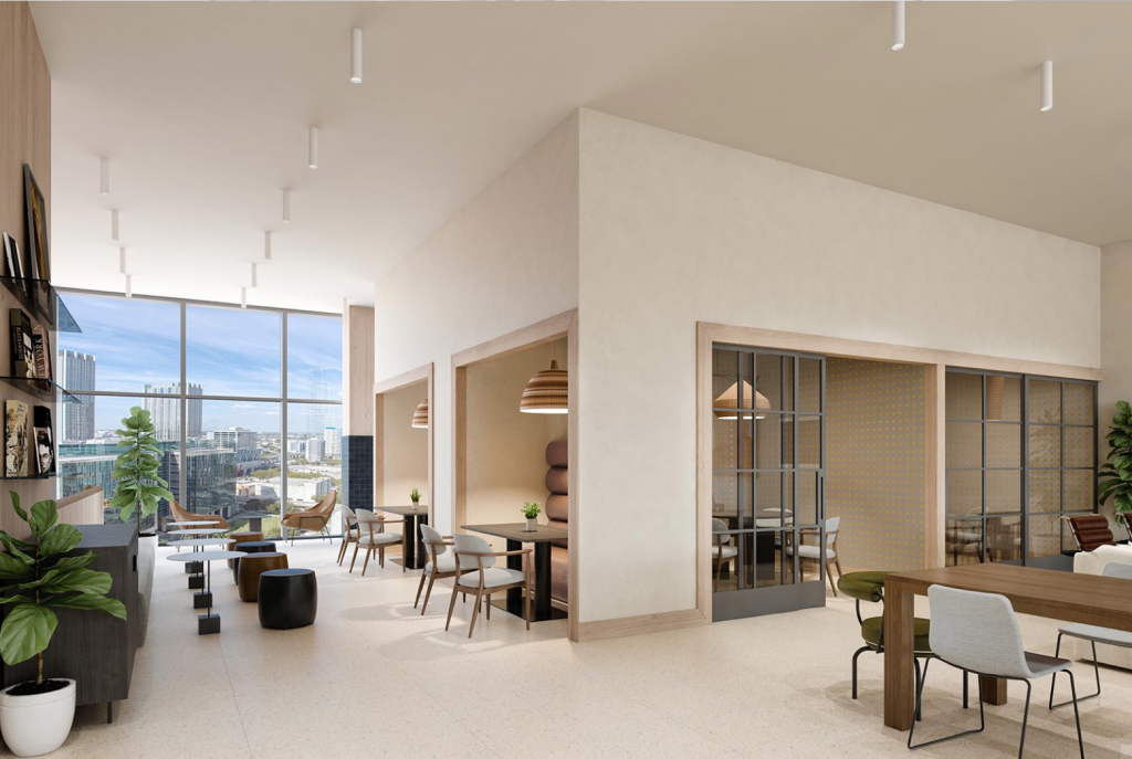 Interiors at The District. Designed by the Meshberg Group.
