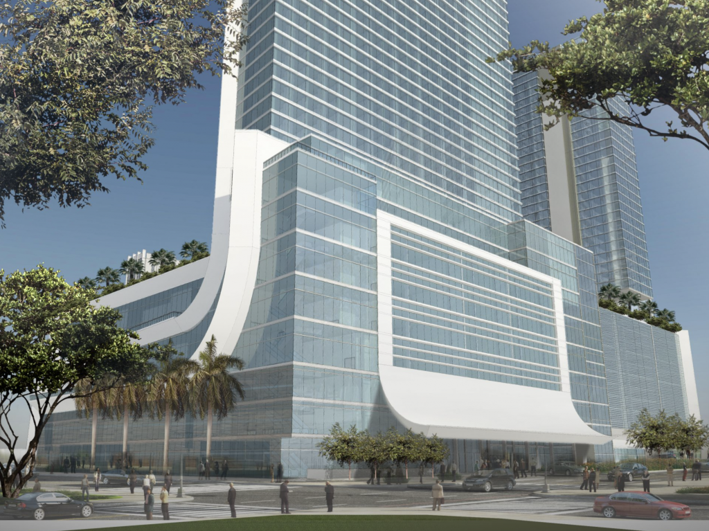 Marriot Marquis Miami Worldcenter. Designed by NBWW Architects.