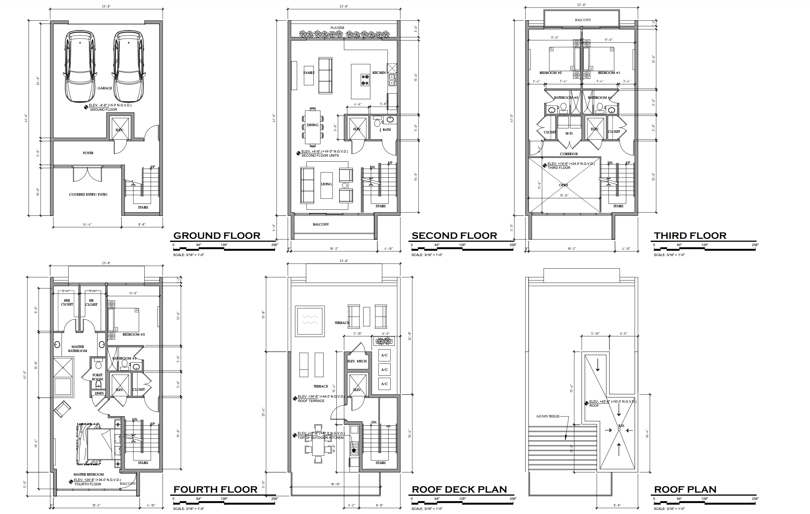 Unit B Floor Plan. Courtesy of DNB Design Group.