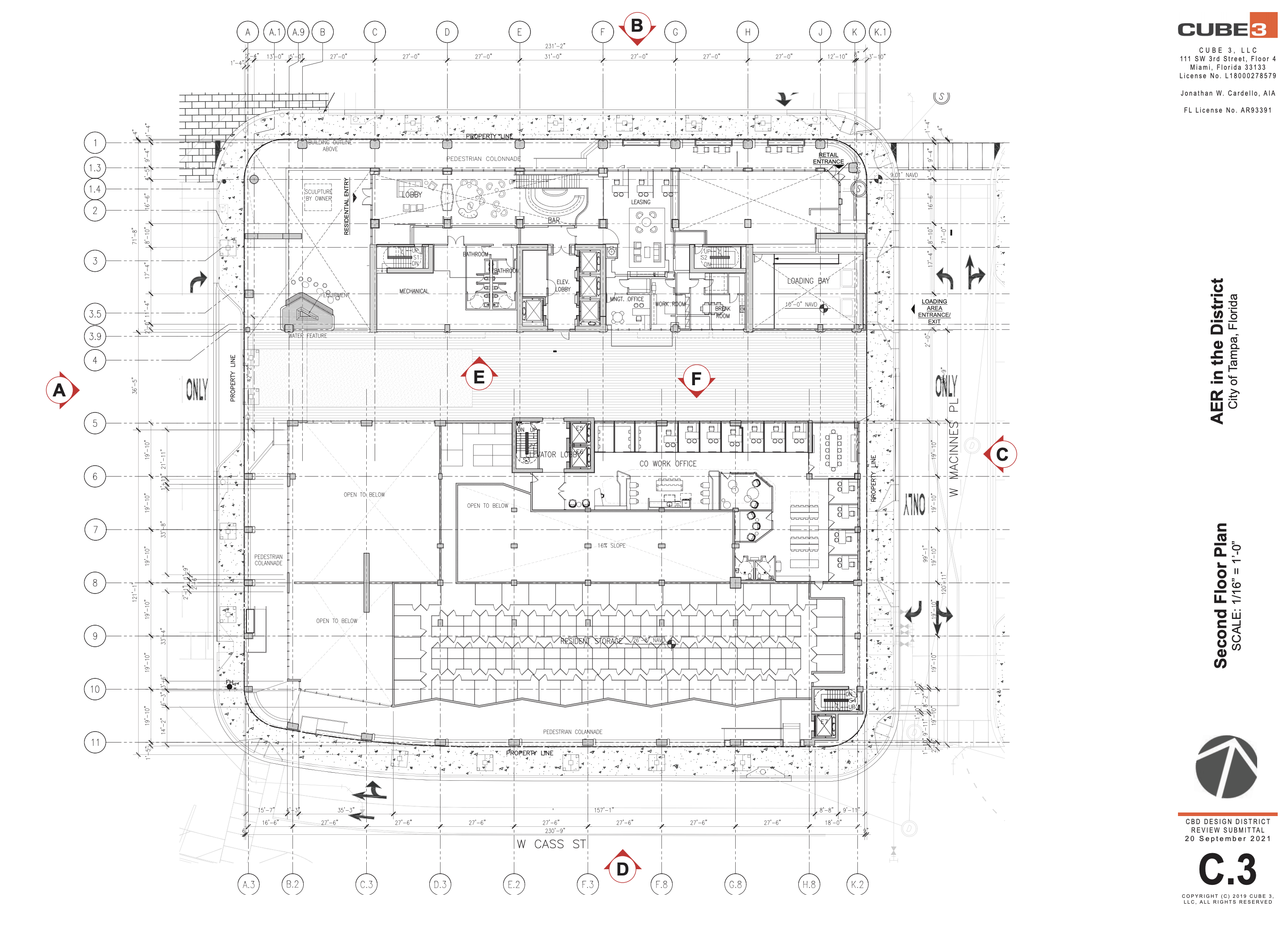 Second Floor Plan. Courtesy of Cube 3.