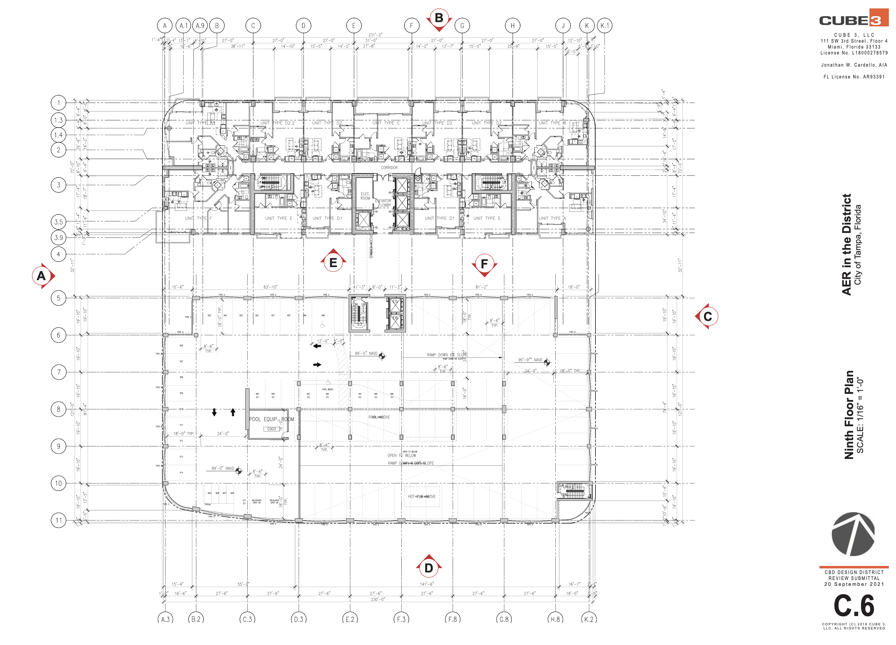Ninth Floor Plan. Courtesy of Cube 3.