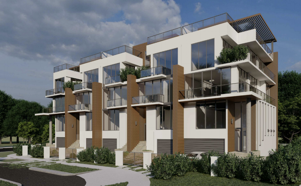 5-Unit Luxury Townhome Development Submitted To Design Review Board In ...