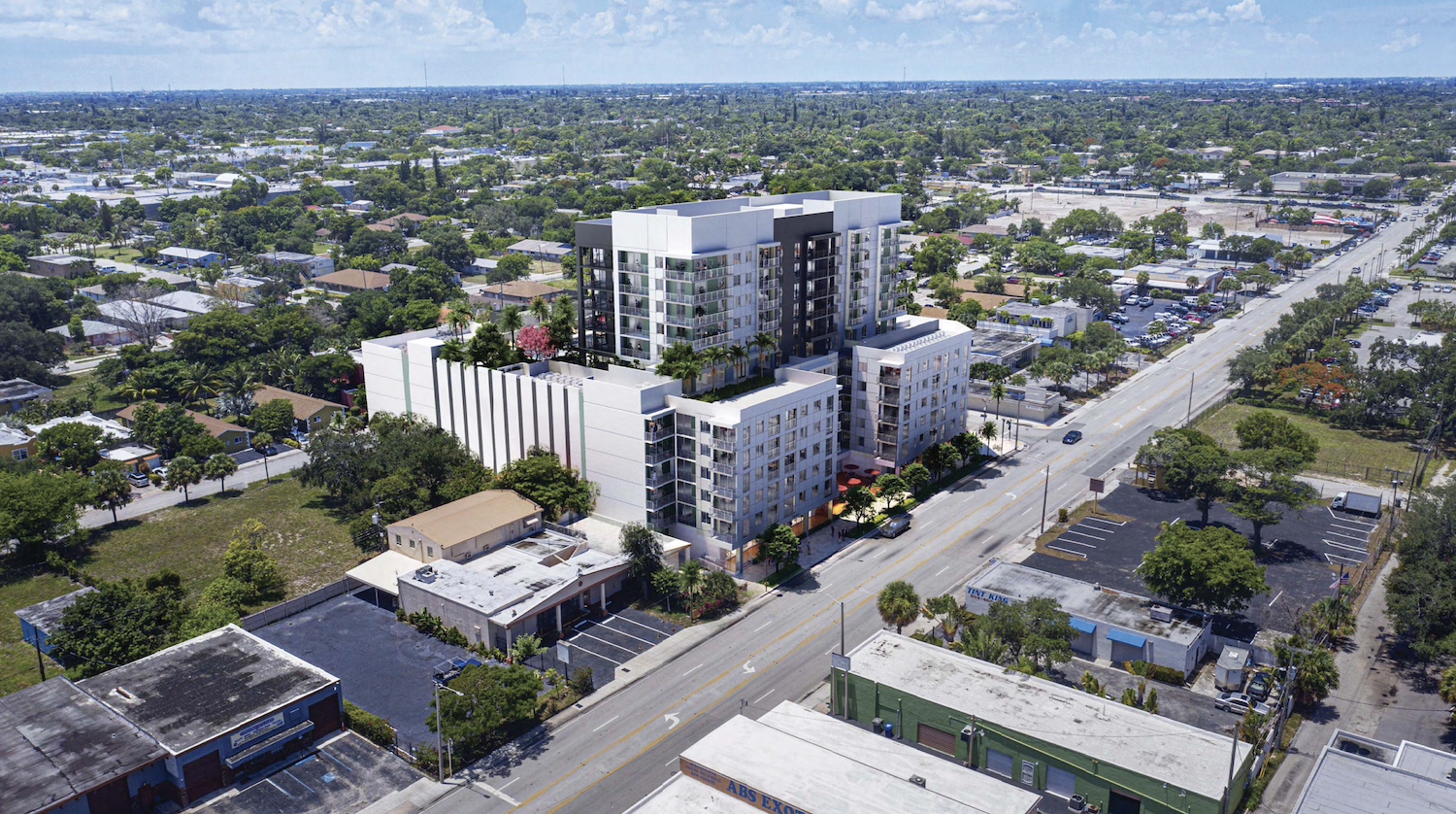 Aerial View - 745 North Andrews Avenue. Credit: Dorsky + Yue International.