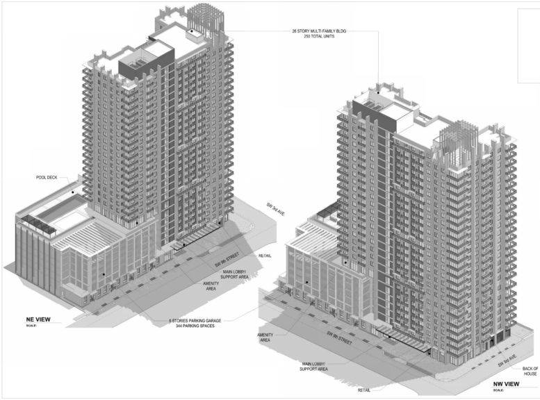 Grand Peaks Proposes 26-Story Residential Building At 901 SW 3rd Avenue ...