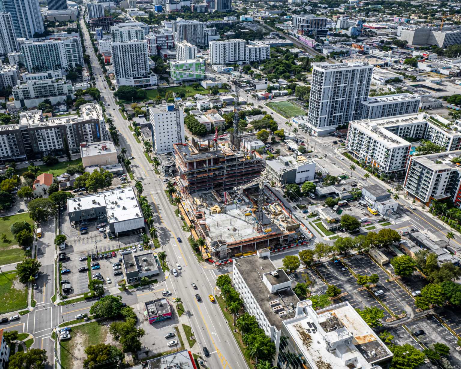 Construction Rises On First Phase Of Nema Miami At 2900 Biscayne