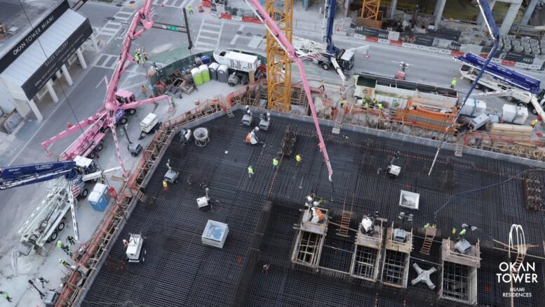 Foundation Pour Is Complete For 70-Story Okan Tower At 555 North Miami ...