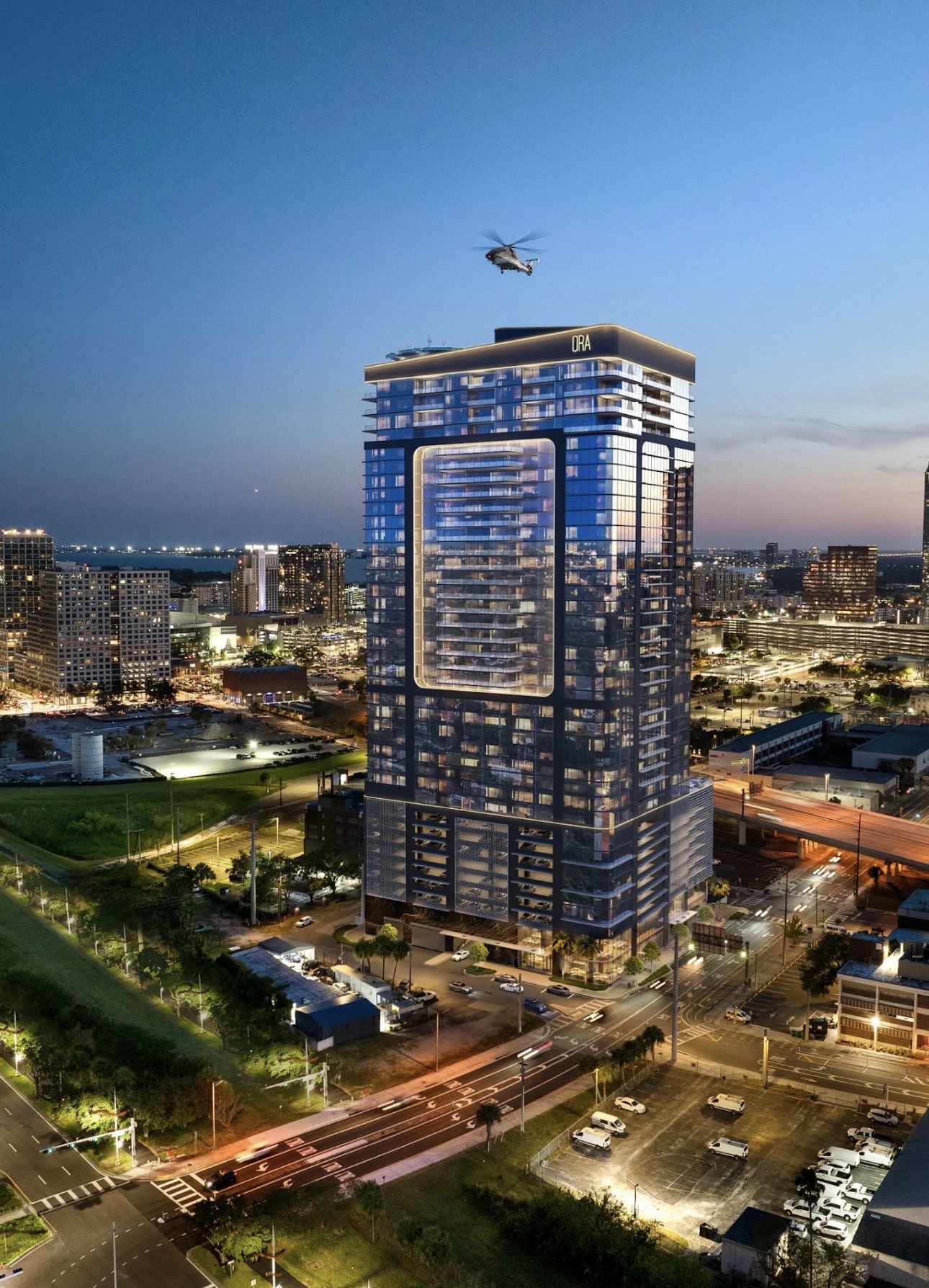 Hotel ORA Tampa rendering — luxury condo-hotel near Water Street
